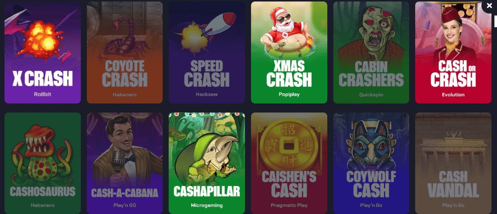 Jogos exclusivos da Rollbit 