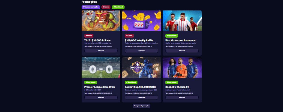 Promoções oficiais Roobet