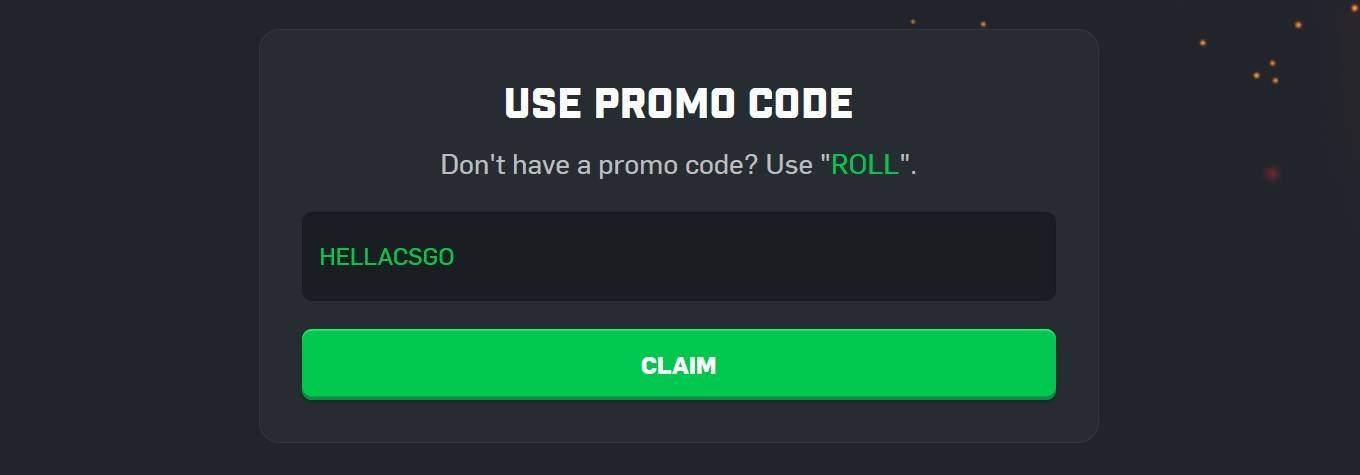Onde inserir o código "HELLACSGO"