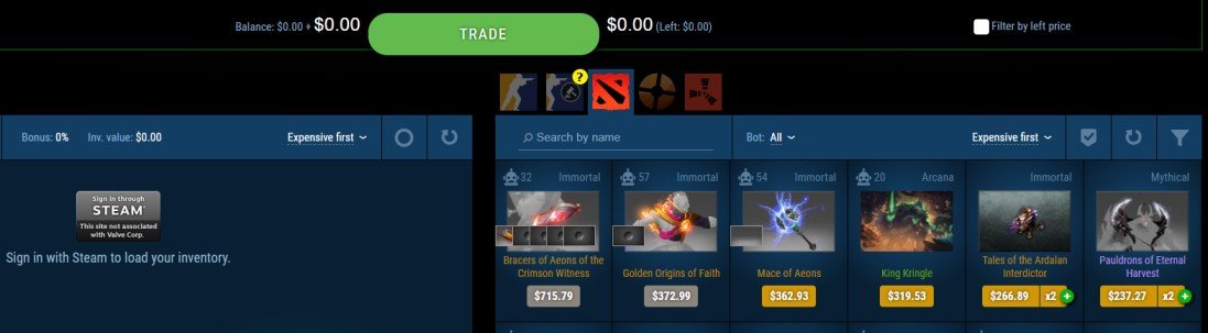 Trade Skins dota2
