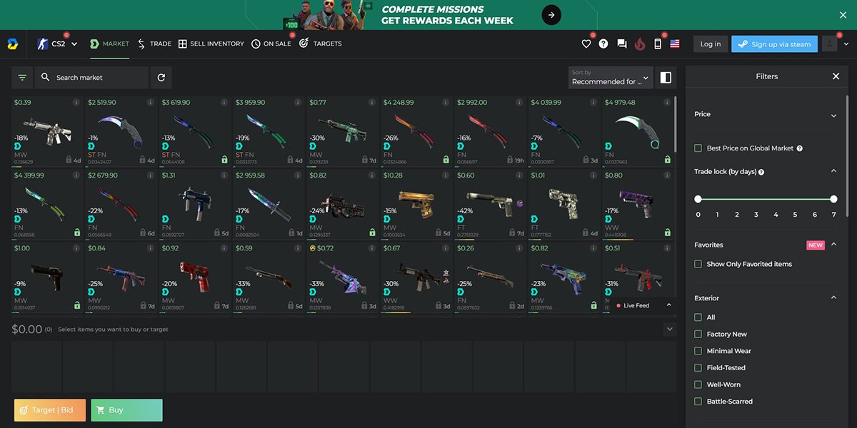 DMarket plataforma CS2